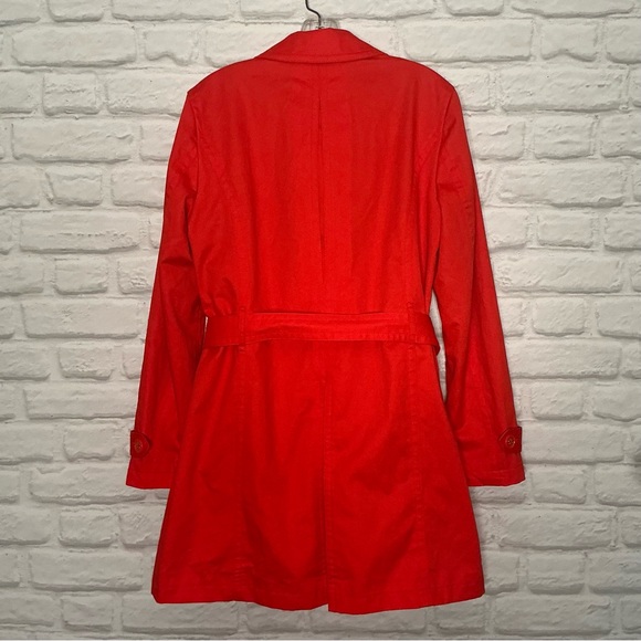 COACH Classic Women’s Double Breasted Fully Lined Trench Coat | Red Size MED - Picture 3 of 11